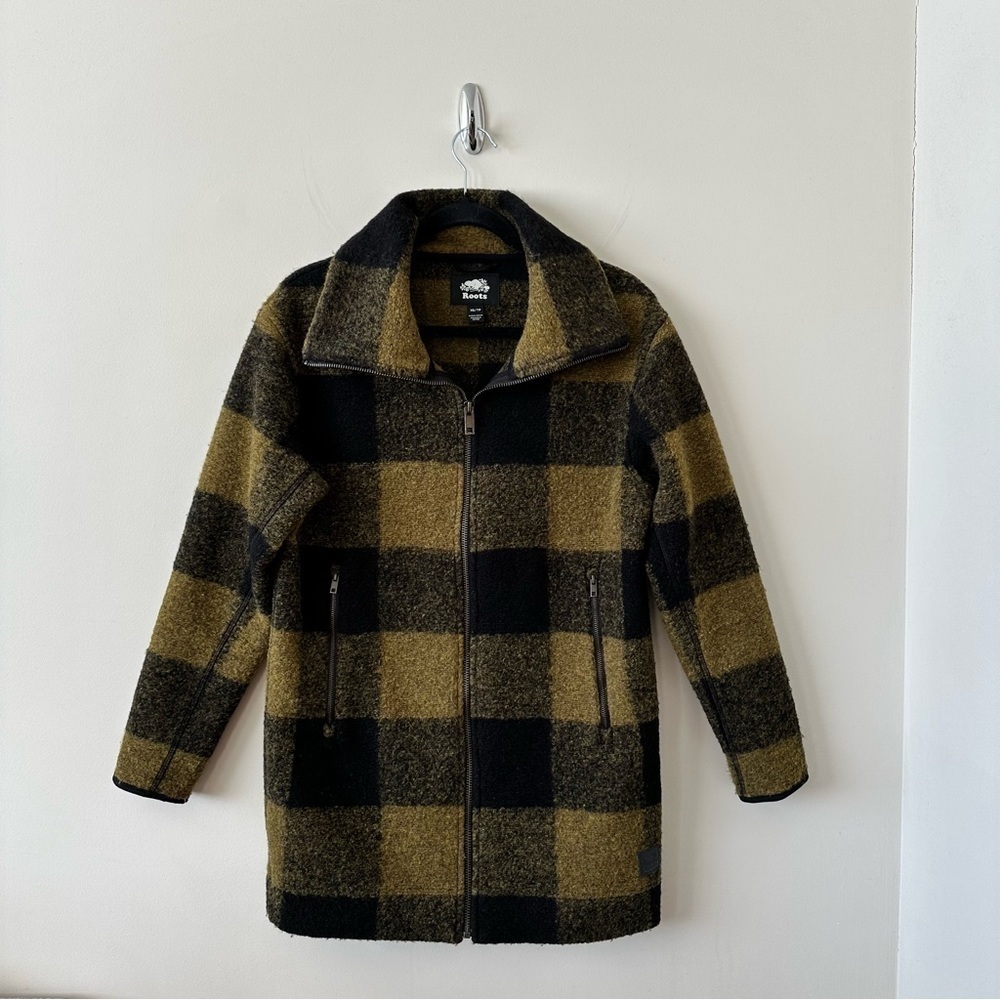 ROOTS-Wool Blend Seymour Plaid Winter Shacket/Jacket (Size:XS) - Picture 4 of 11